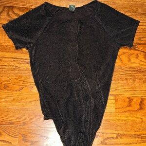 Wild Fable Black Shimmer Bodysuit